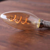 LED Filament Spiral Candle 2.5W=15w Extra Warm White (AMBER) SES E14 Small Edison Screw Decorative Bulbs7