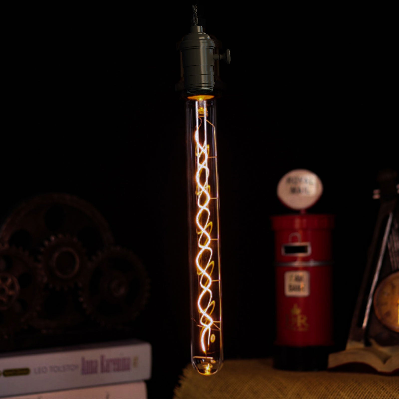 LED Filament Spiral T32 4W=25w Extra Warm White (AMBER) ES E27 Edison Screw Decorative Bulbs