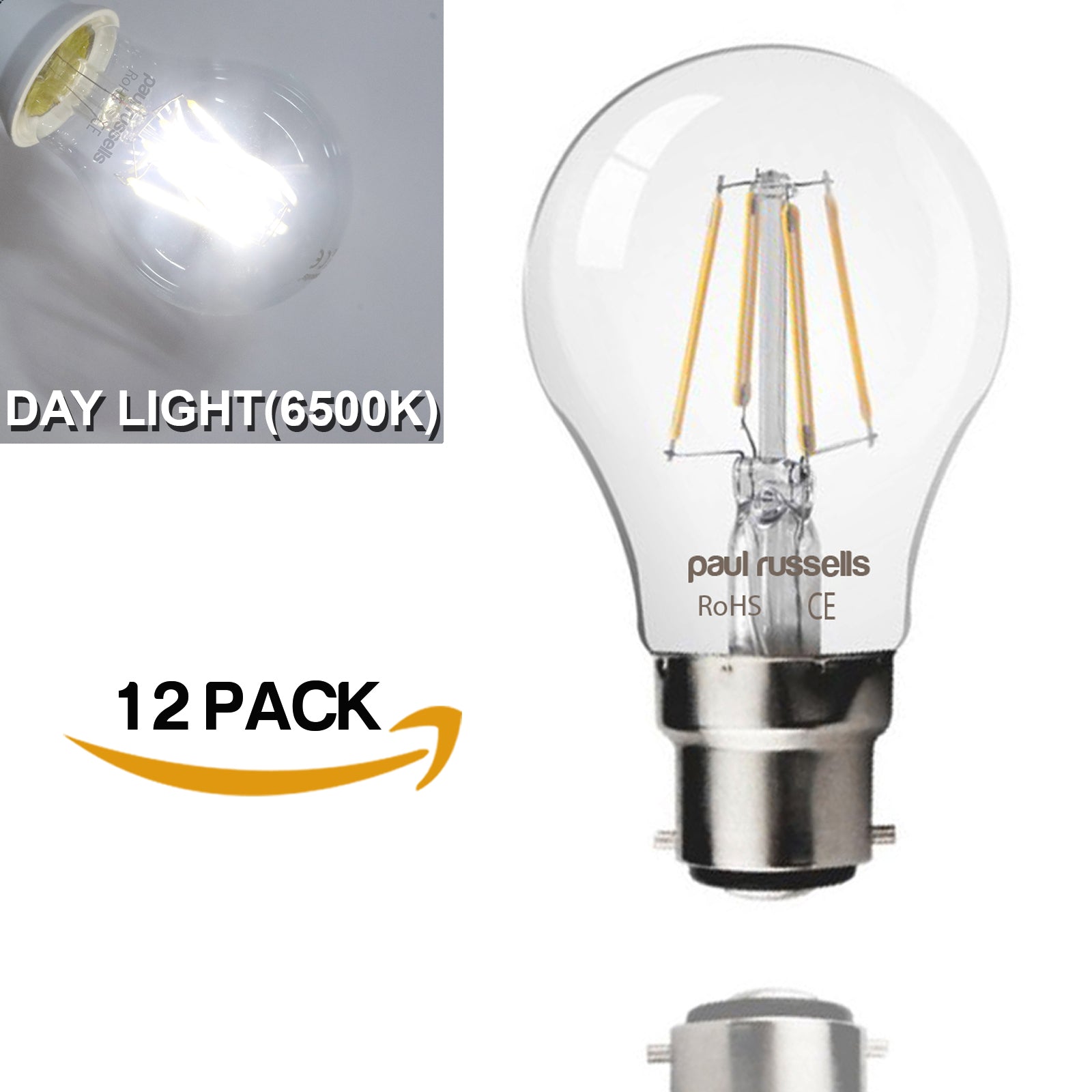 LED Filament GLS 4W=40W Day Light BC B22 Bayonet Bulb