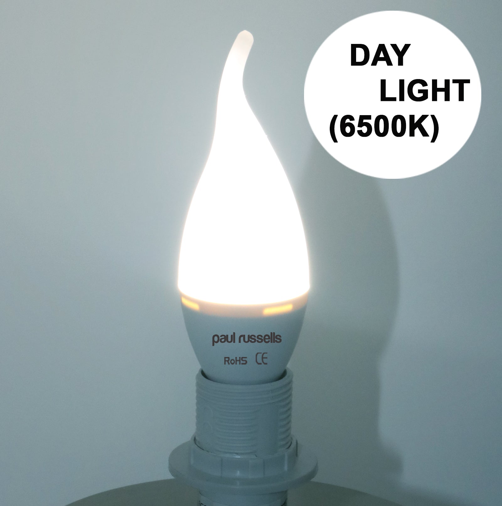 LED Bent Tip Candle 3W=25W Day Light Edison Screw Bulb
