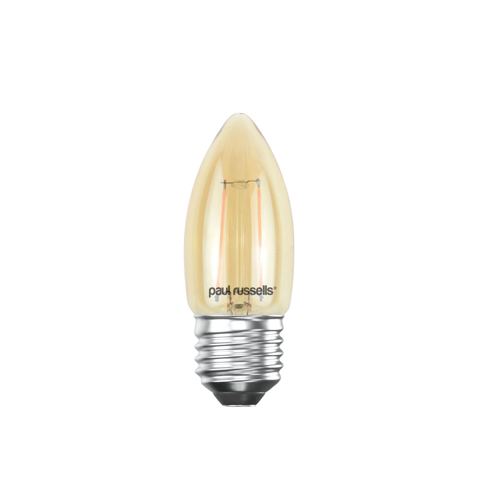 LED Filament Candle 2.5W=25W Extra Warm White Amber 2200K ES E27 Edison Screw Bulbs