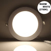 LED Round PANEL Light 15W=125W Warm White 2700K4