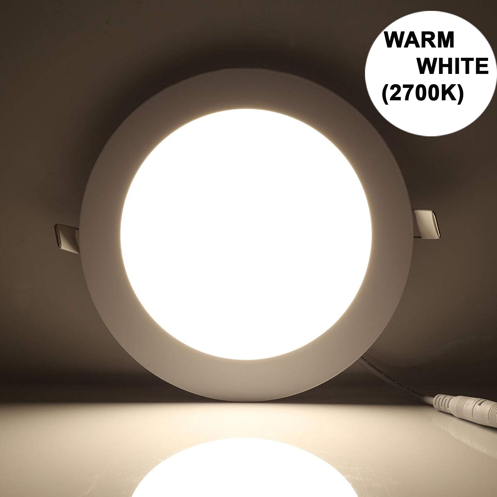 LED Round PANEL Light 12W=100W Warm White 2700K